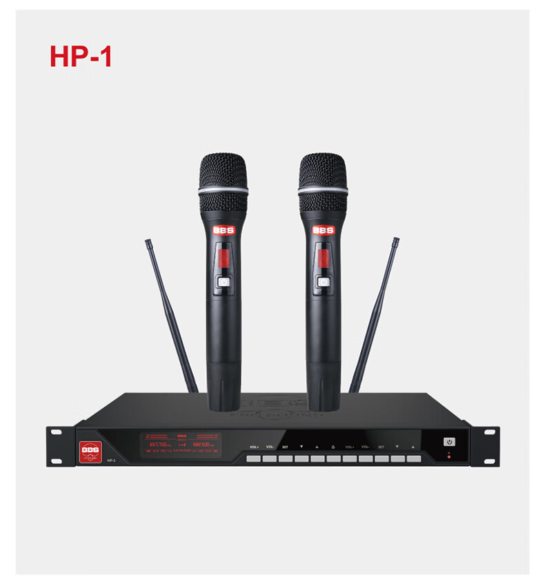 BBS娛樂(lè)話筒 HP-1 一拖二無(wú)線話筒 專(zhuān)業(yè)無(wú)線麥克風(fēng) 真分集話筒 舞臺(tái)演出會(huì)議婚慶主持1